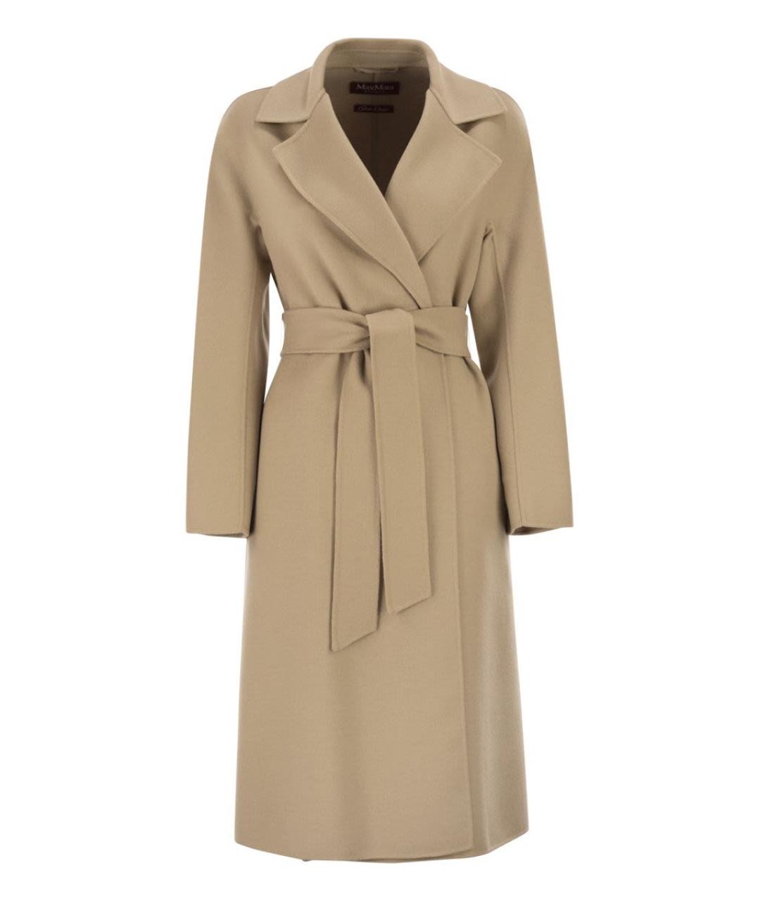 MAX MARA Бежевое шерстяное пальто, фото 1