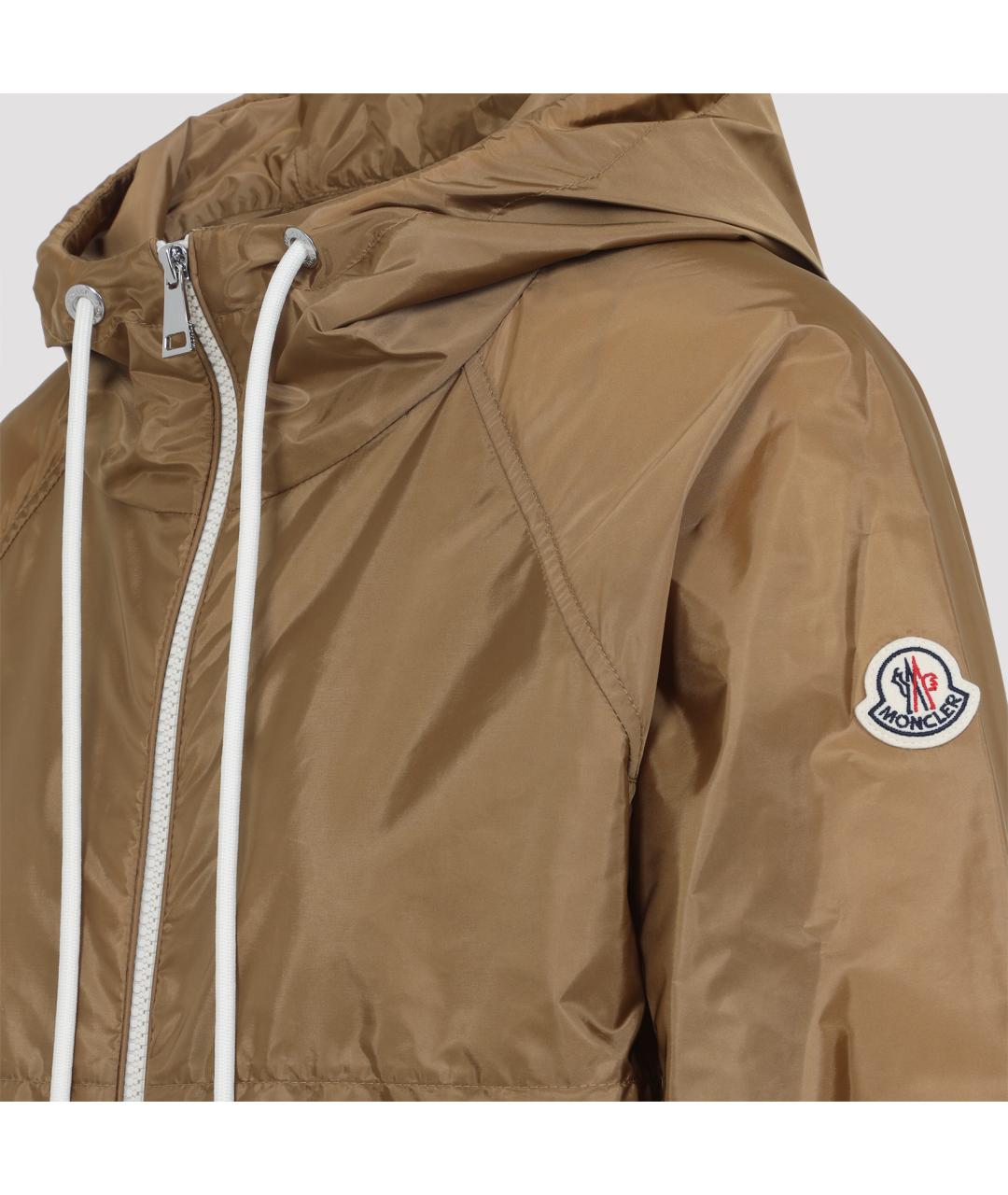 MONCLER Бежевая полиамидовая куртка, фото 4