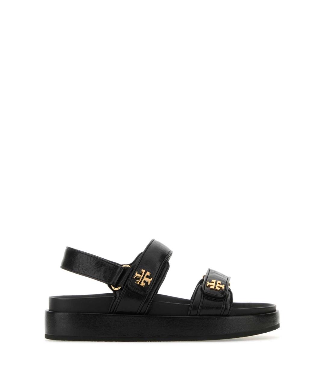 TORY BURCH Черные кожаные сандалии, фото 1