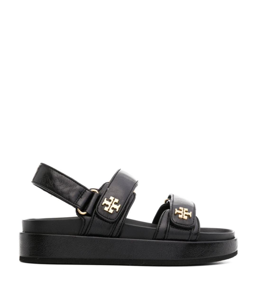 TORY BURCH Черные кожаные сандалии, фото 2