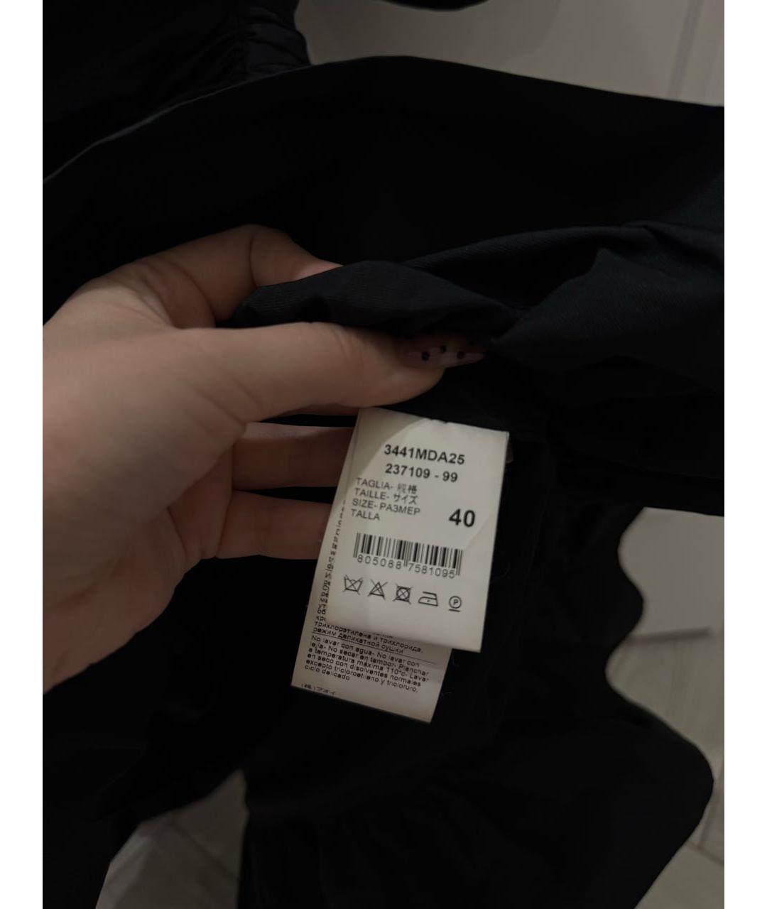 MSGM Черное полиэстеровое вечернее платье, фото 7