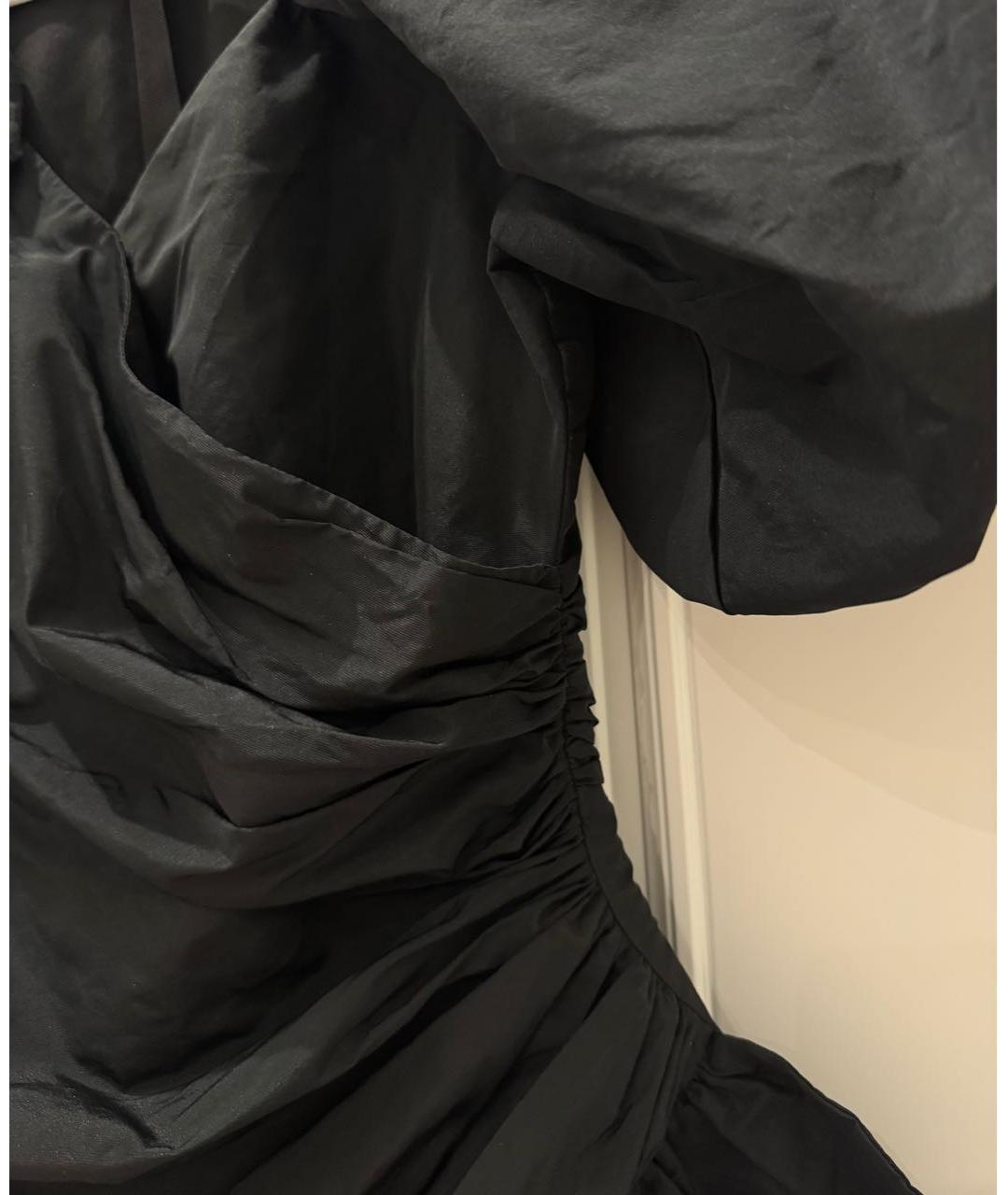 MSGM Черное полиэстеровое вечернее платье, фото 4