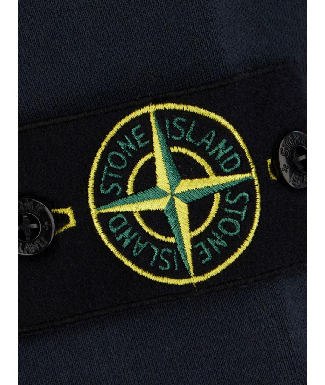 STONE ISLAND Темно-синий хлопковый джемпер / свитер, фото 3
