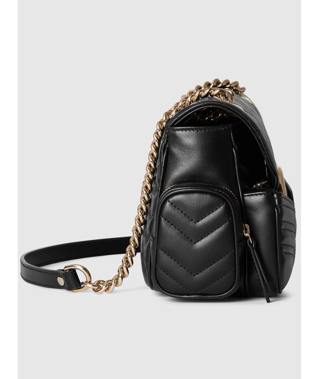 GUCCI Черная кожаная сумка через плечо, фото 4