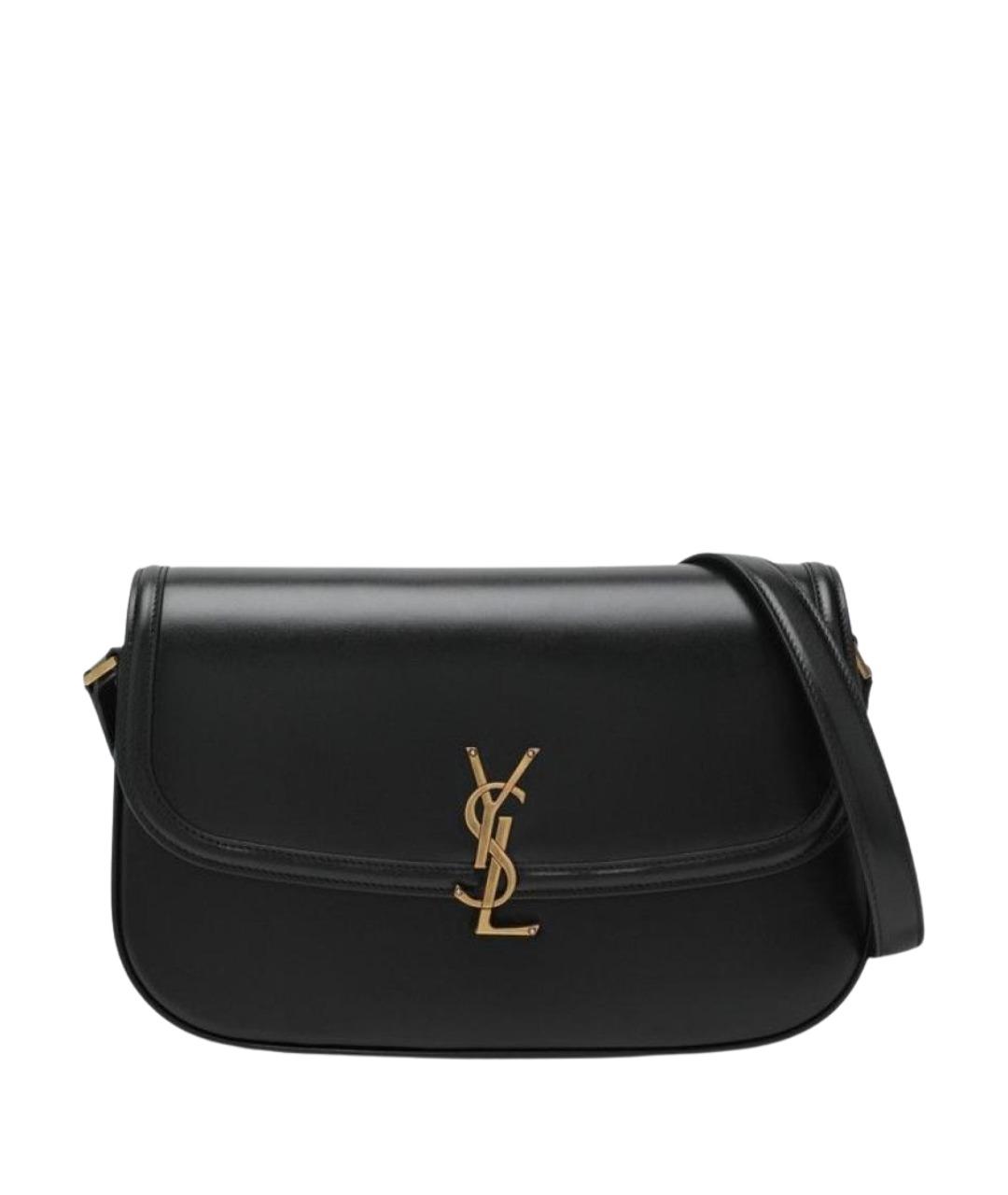 SAINT LAURENT Черная кожаная сумка через плечо, фото 1