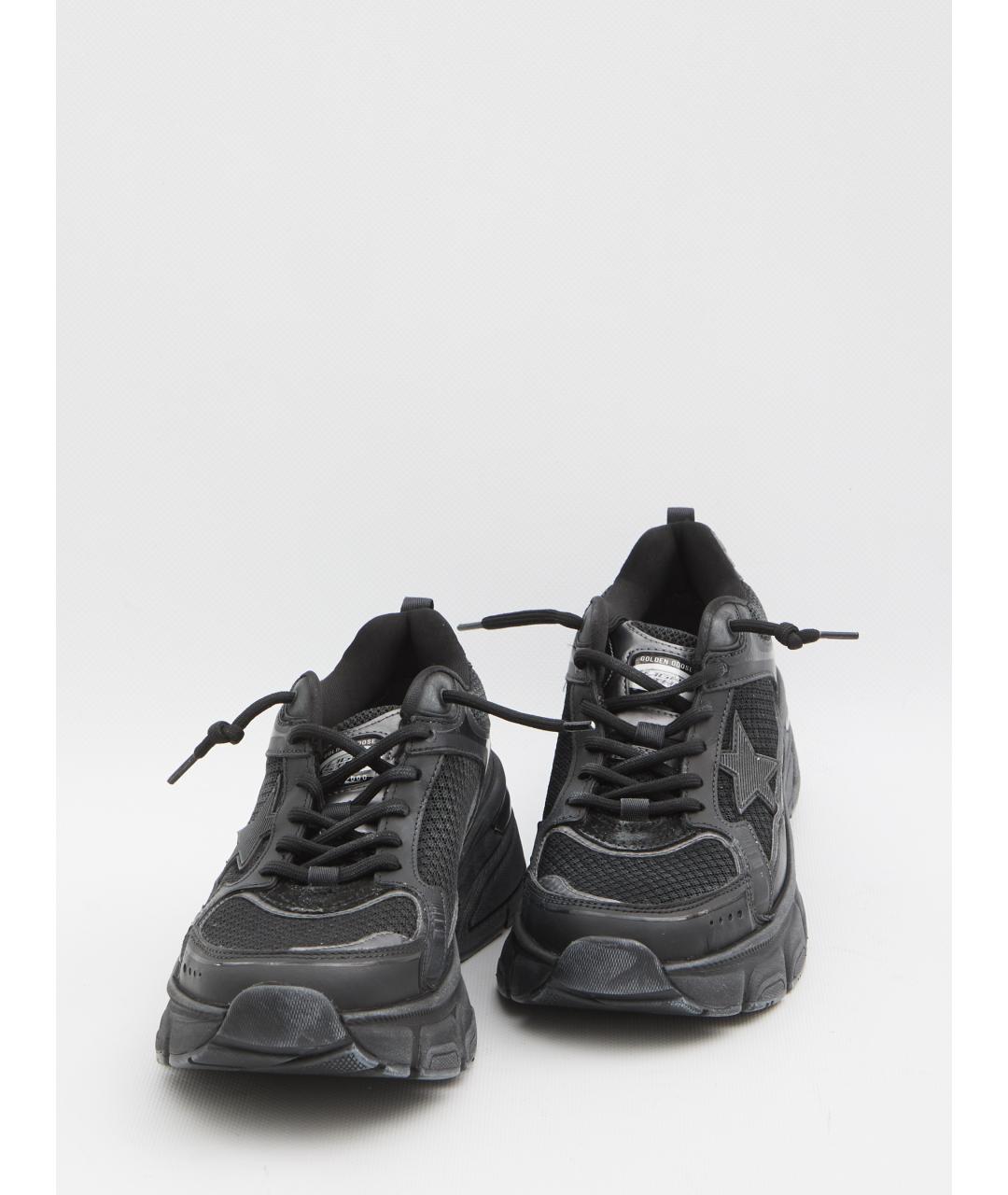 GOLDEN GOOSE DELUXE BRAND Черные кожаные низкие кроссовки / кеды, фото 5