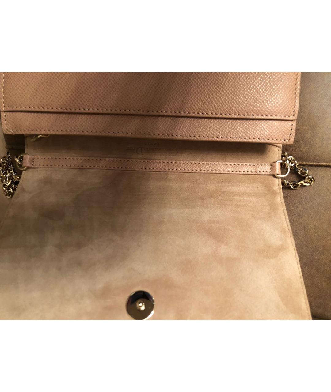 CHRISTIAN DIOR Розовая кожаная сумка через плечо, фото 4
