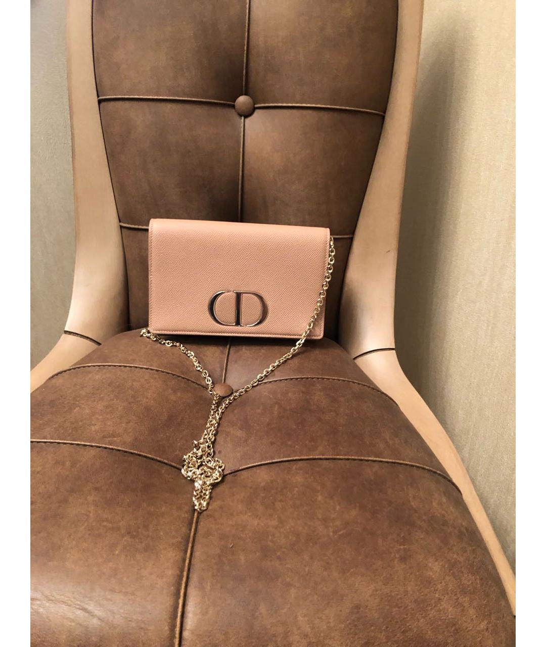 CHRISTIAN DIOR Розовая кожаная сумка через плечо, фото 6