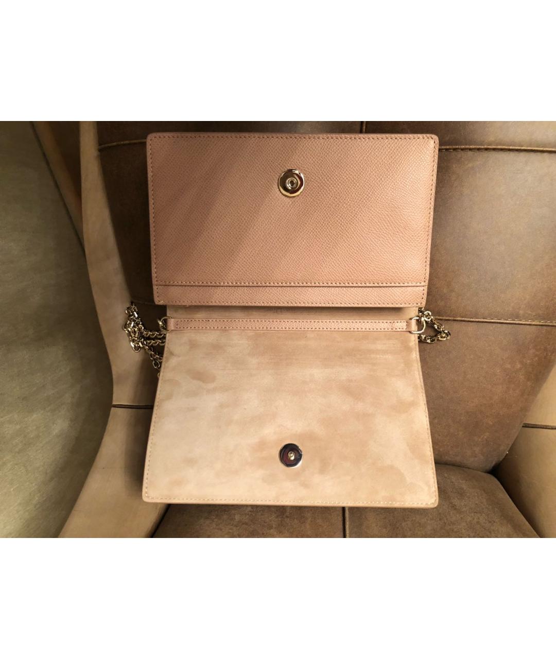 CHRISTIAN DIOR Розовая кожаная сумка через плечо, фото 3