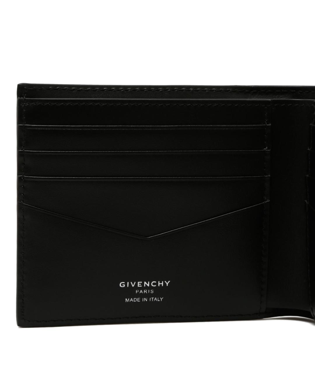 GIVENCHY Черный кожаный кошелек, фото 4