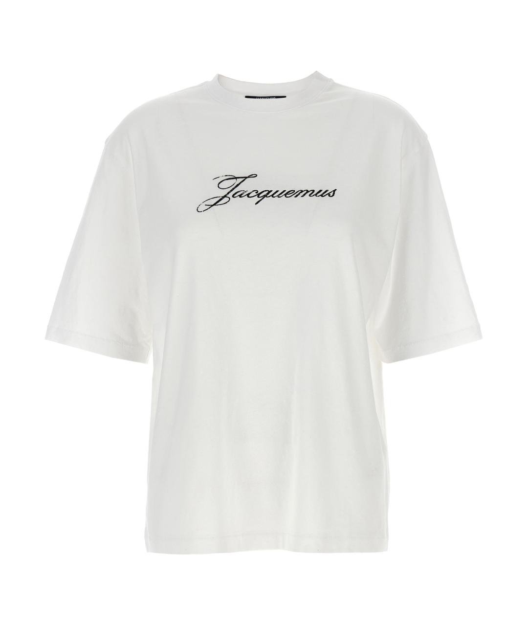 JACQUEMUS Белая хлопковая футболка, фото 1