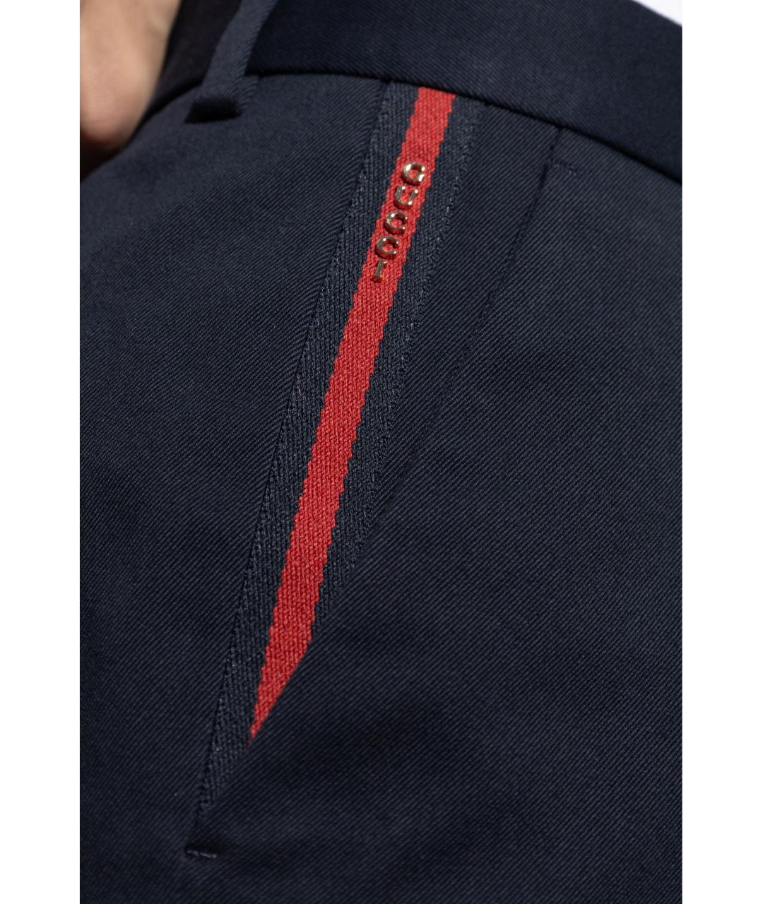 GUCCI Синие хлопковые повседневные брюки, фото 5