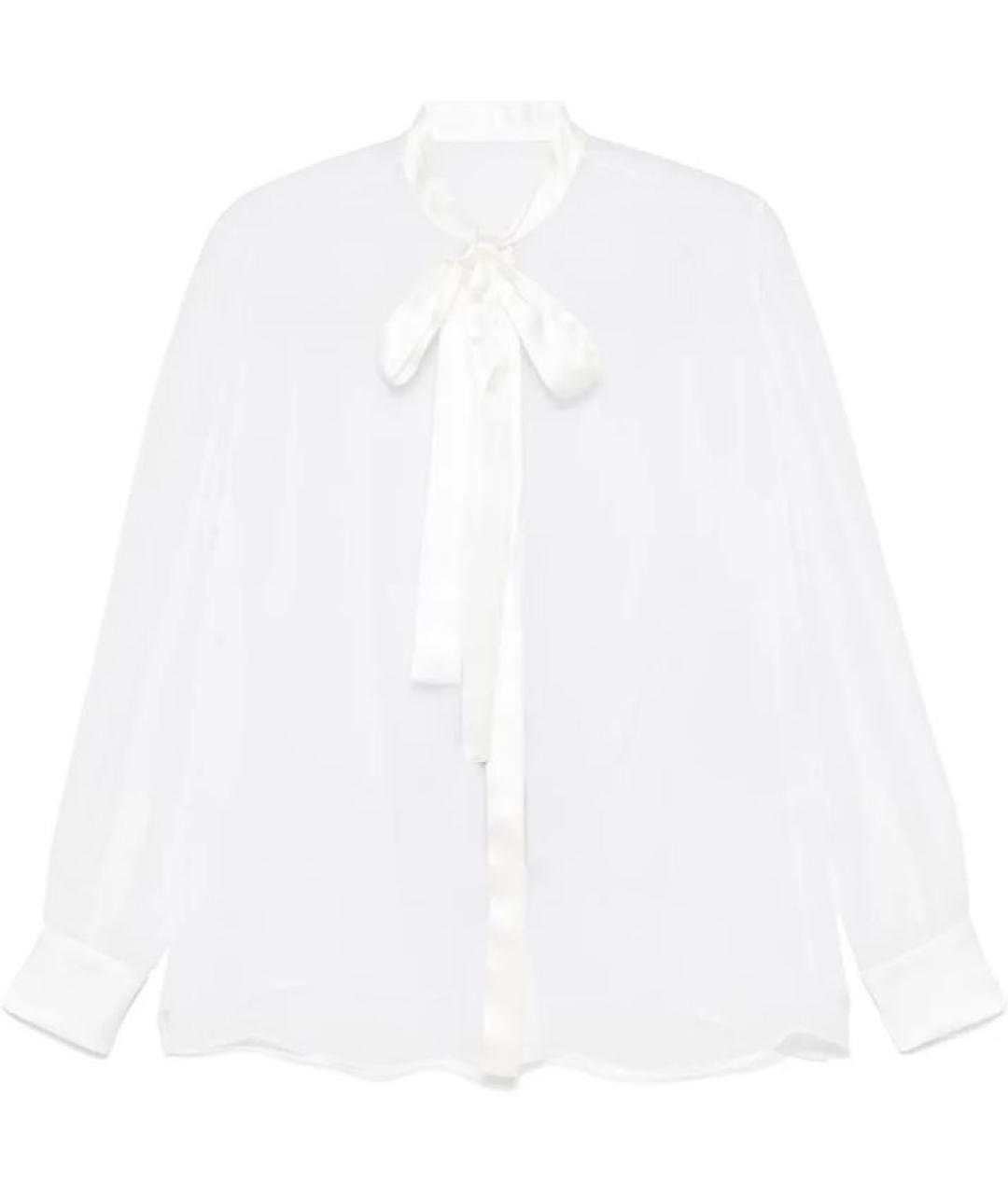 DOLCE&GABBANA Белая шелковая рубашка, фото 1