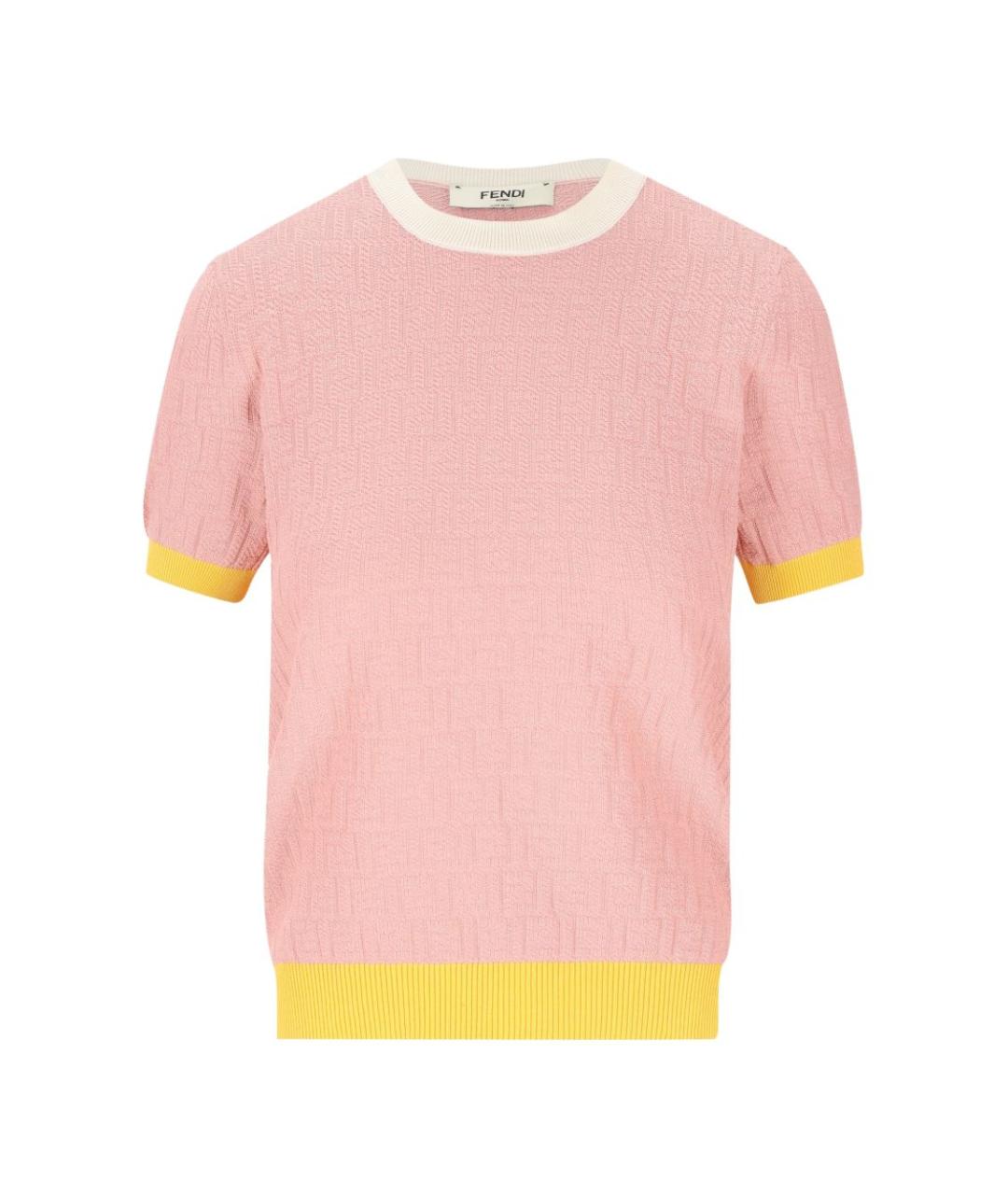 FENDI Розовый хлопковый джемпер / свитер, фото 1