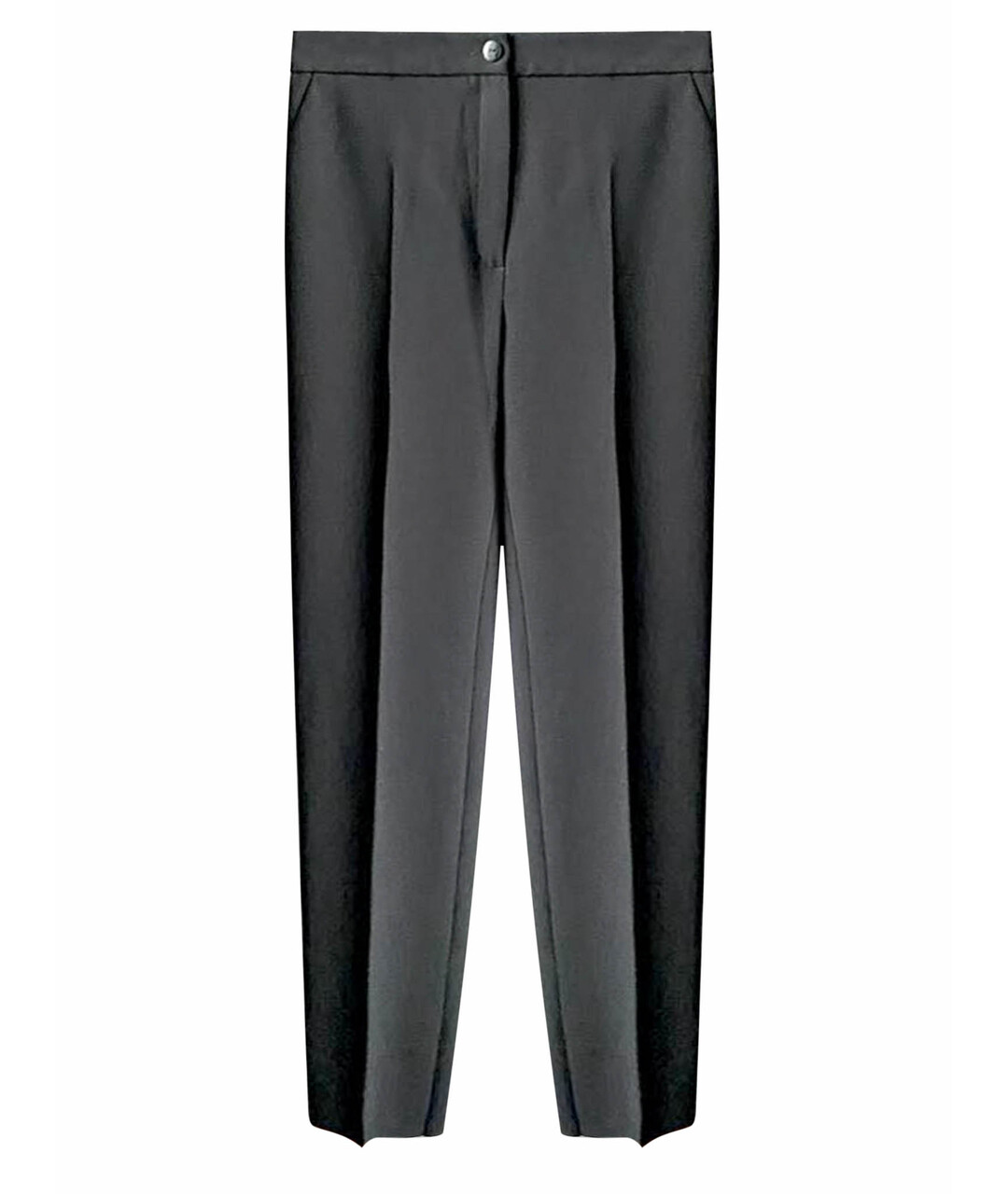 CHANEL PRE-OWNED Черные вискозные прямые брюки, фото 1