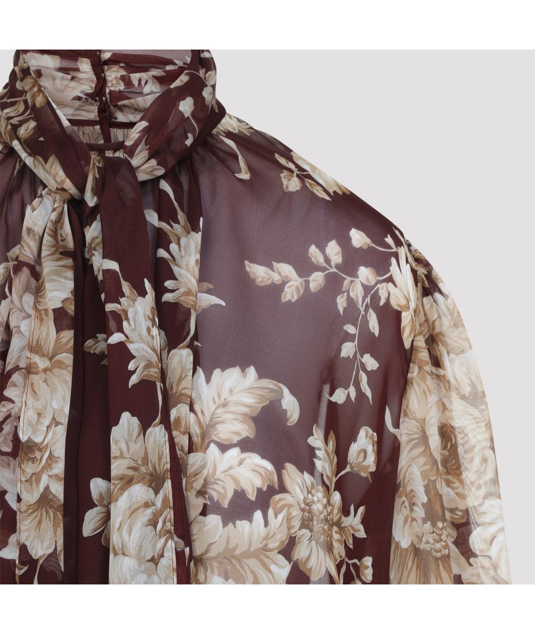 DOLCE&GABBANA Мульти шелковая блузы, фото 4