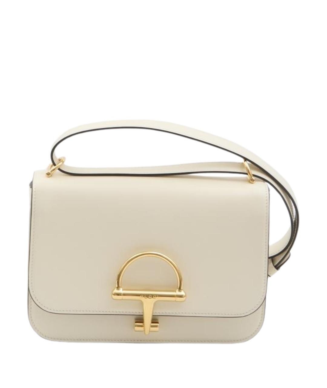 GUCCI Белая кожаная сумка через плечо, фото 1