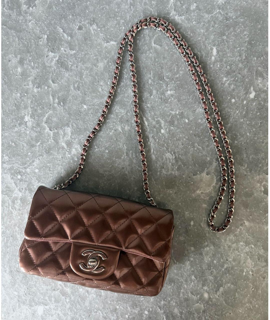 CHANEL Розовая сумка через плечо из лакированной кожи, фото 2