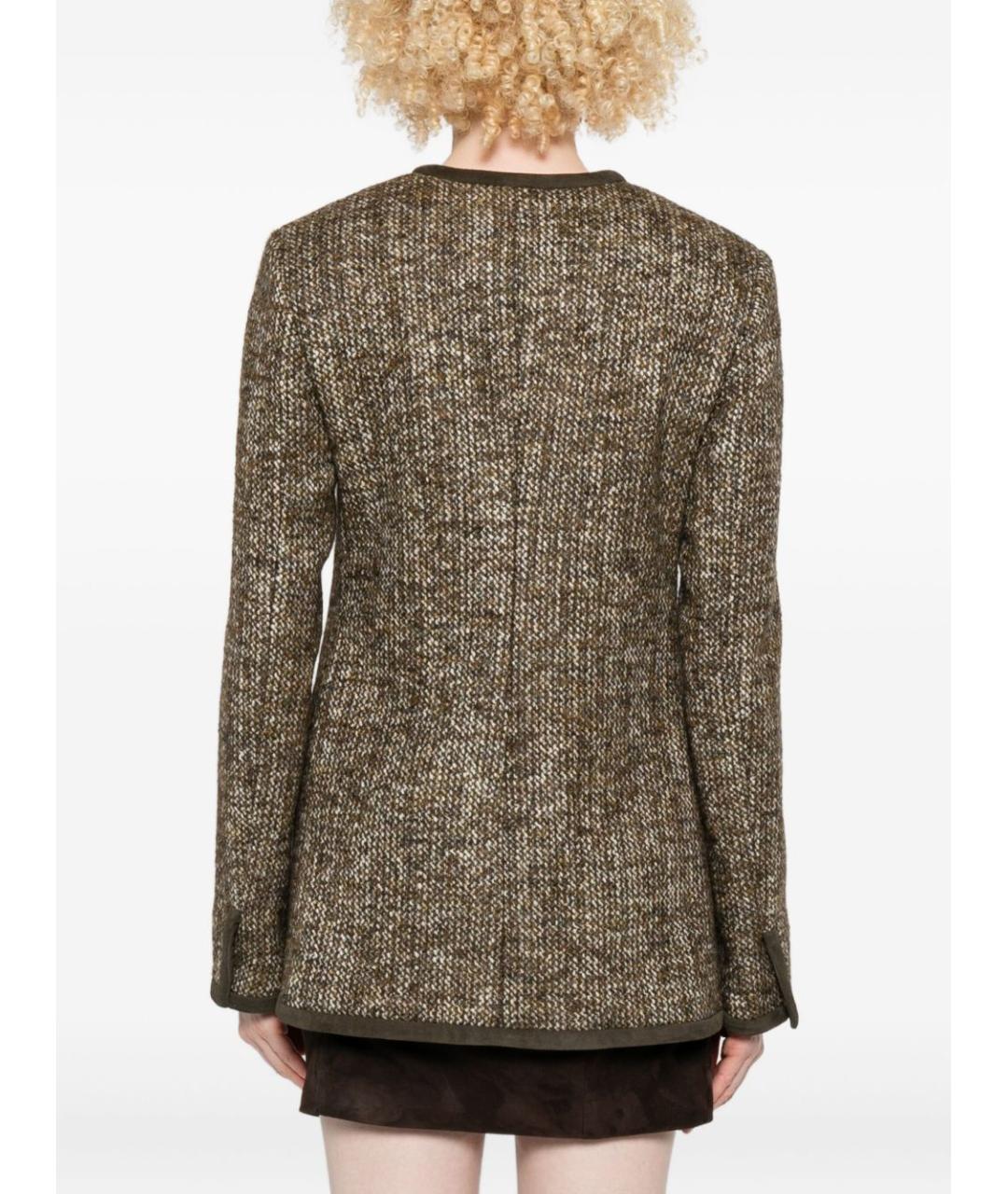 GOLDEN GOOSE DELUXE BRAND Коричневый полиэстеровый жакет/пиджак, фото 4