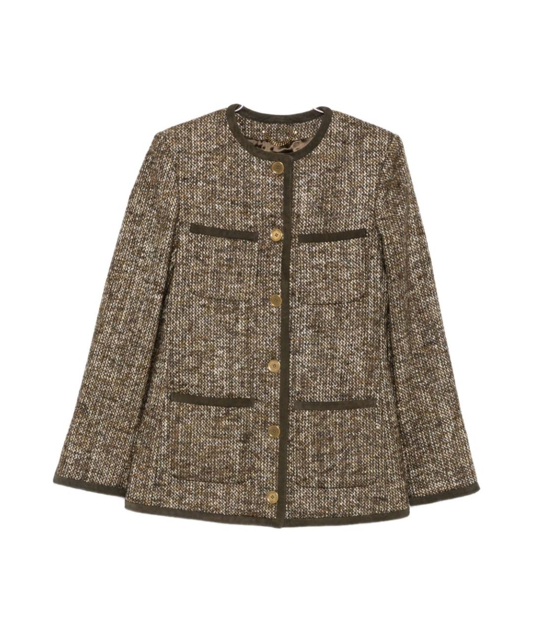 GOLDEN GOOSE DELUXE BRAND Коричневый полиэстеровый жакет/пиджак, фото 1