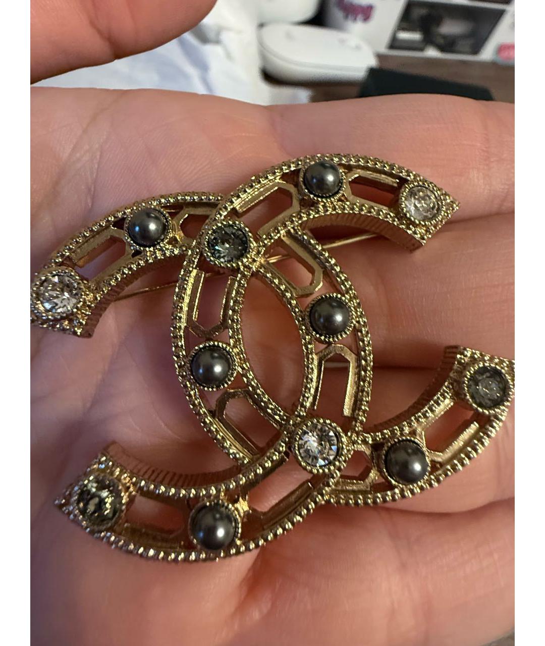 CHANEL Золотая булавка / брошь, фото 2