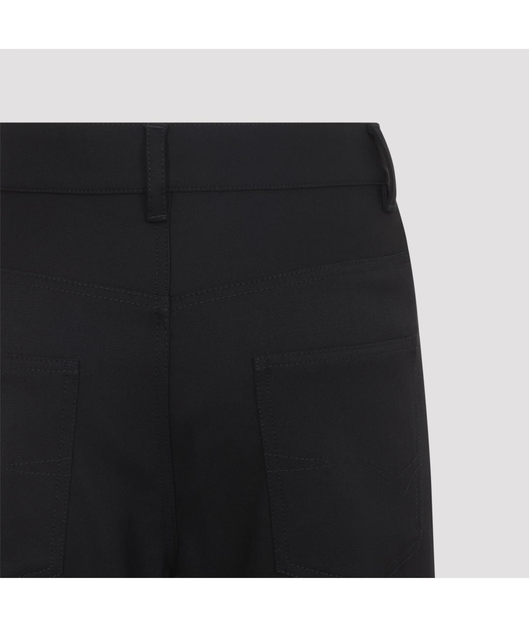 BALENCIAGA Черные шерстяные прямые брюки, фото 4