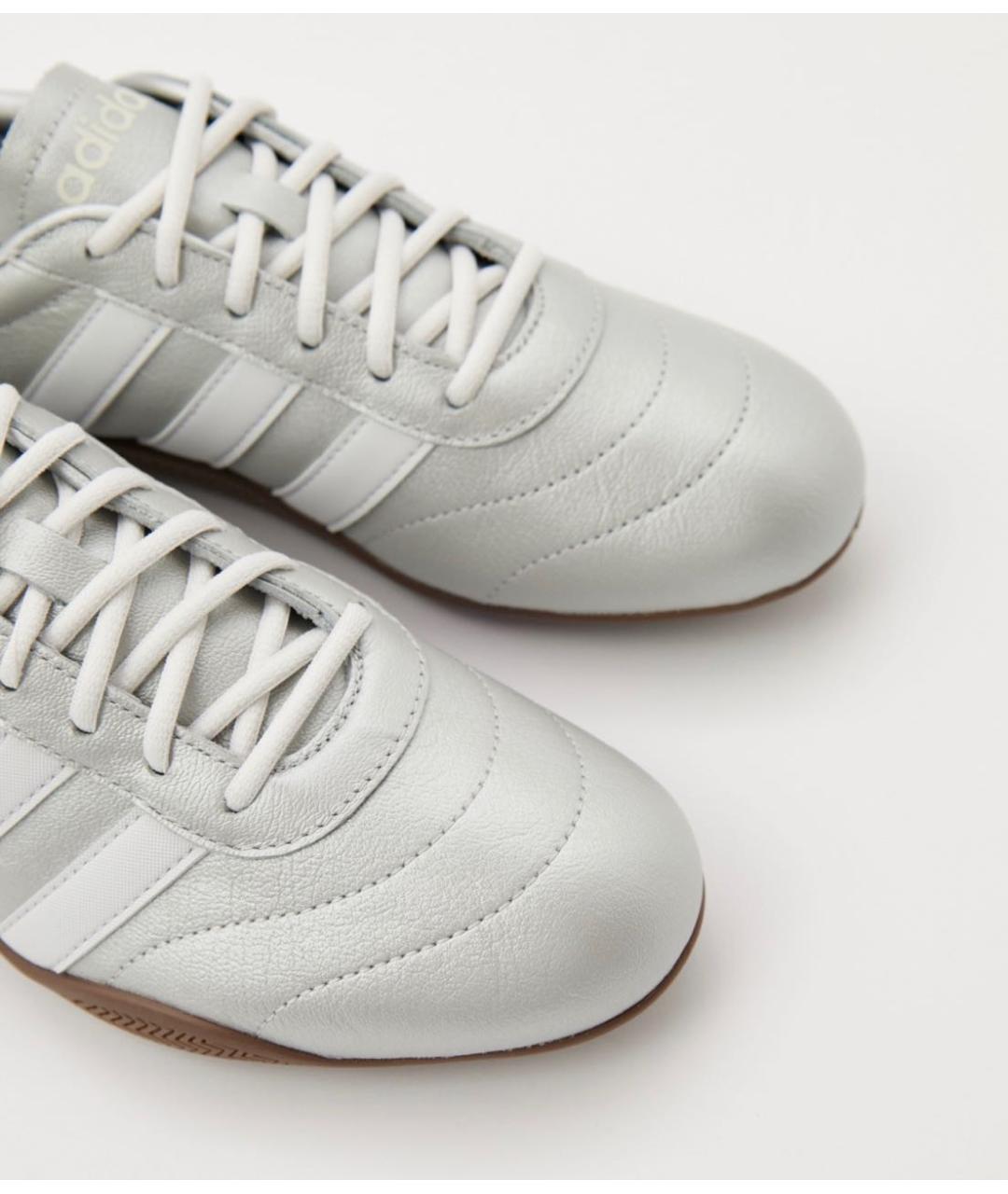 ADIDAS Серебряные кожаные кроссовки, фото 6