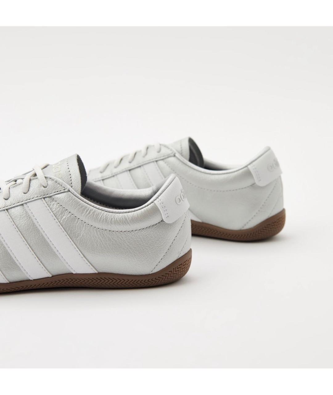 ADIDAS Серебряные кожаные кроссовки, фото 5