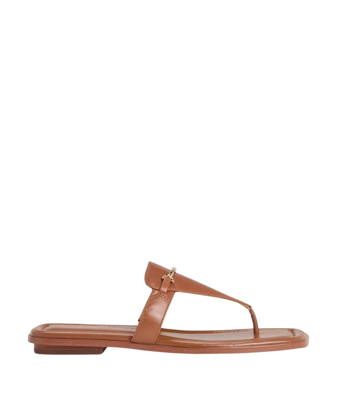 MICHAEL KORS Коричневые кожаные сандалии, фото 1