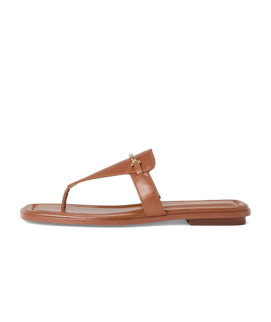 MICHAEL KORS Коричневые кожаные сандалии, фото 9