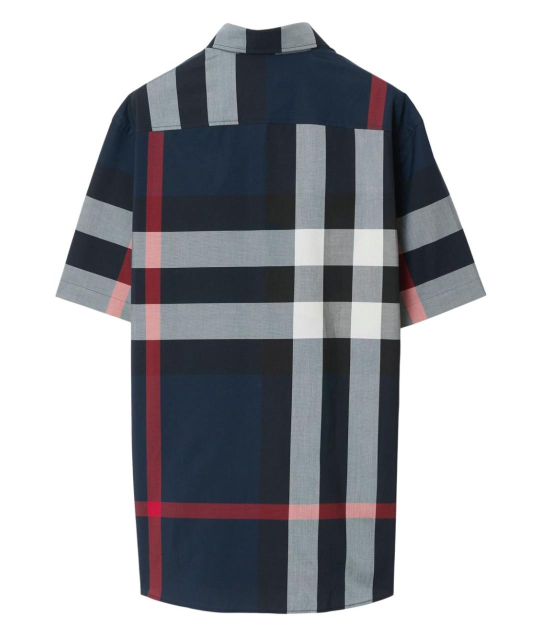 BURBERRY Темно-синяя хлопковая кэжуал рубашка, фото 3