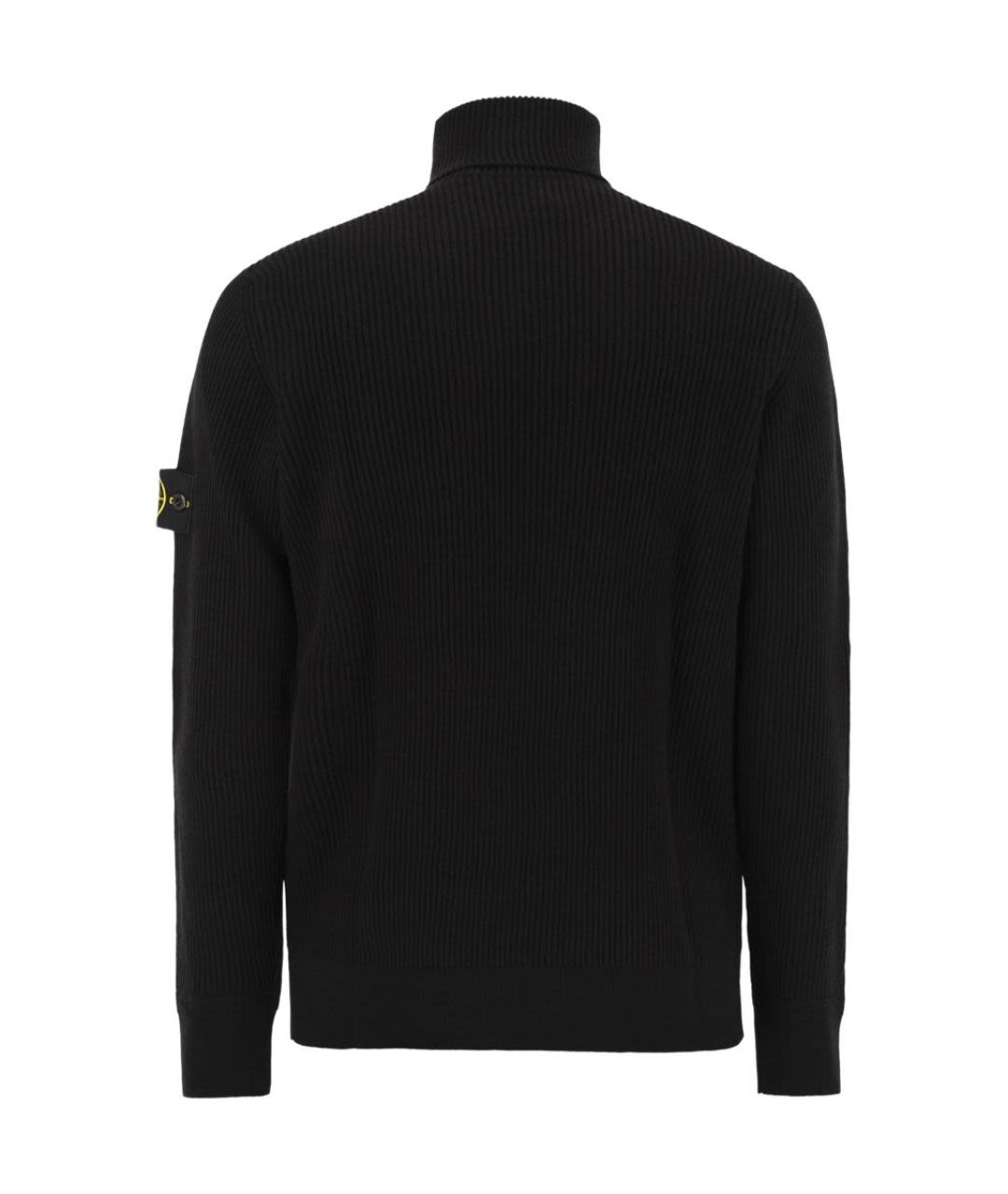 STONE ISLAND Черный шерстяной джемпер / свитер, фото 2