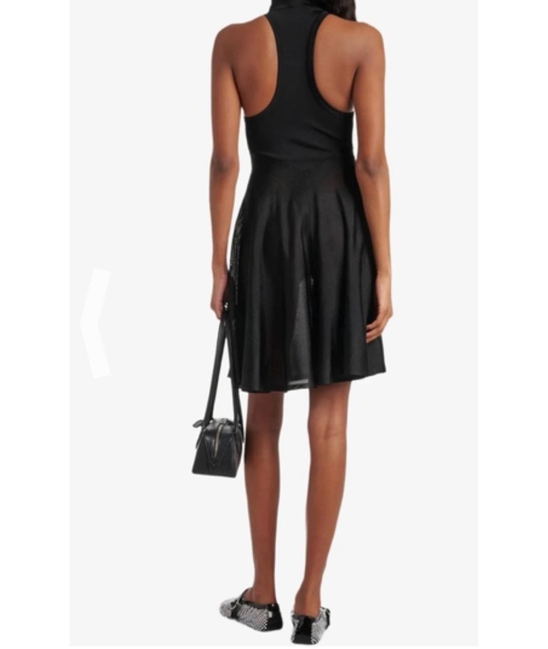 ALAIA Черное сетчатое коктейльное платье, фото 3