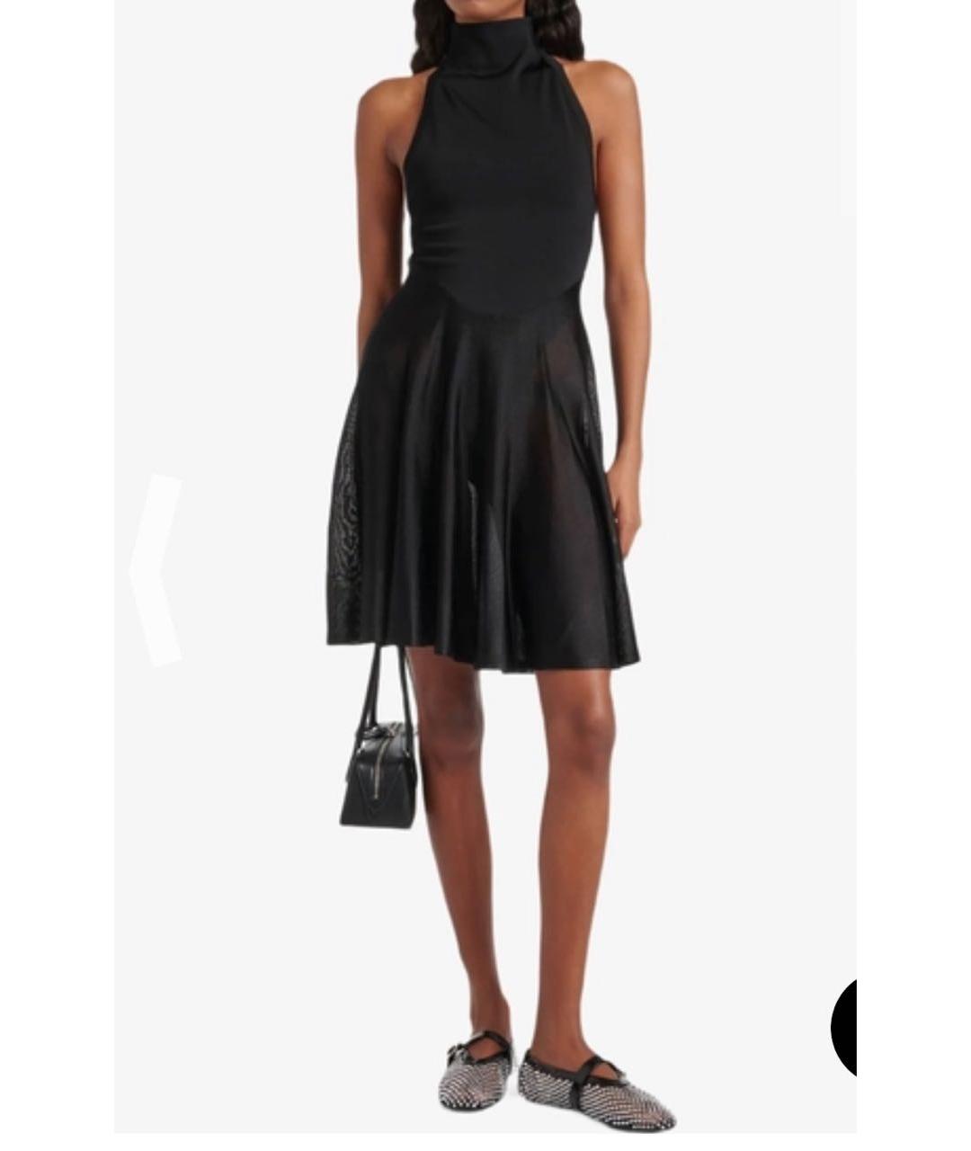 ALAIA Черное сетчатое коктейльное платье, фото 2