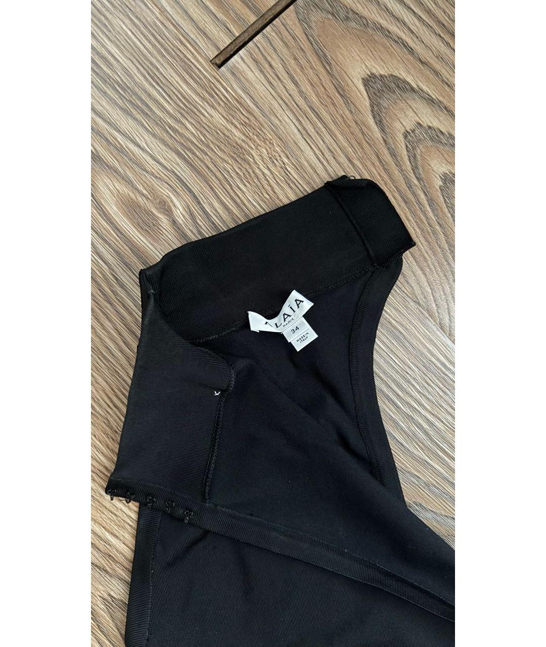 ALAIA Черное сетчатое коктейльное платье, фото 4