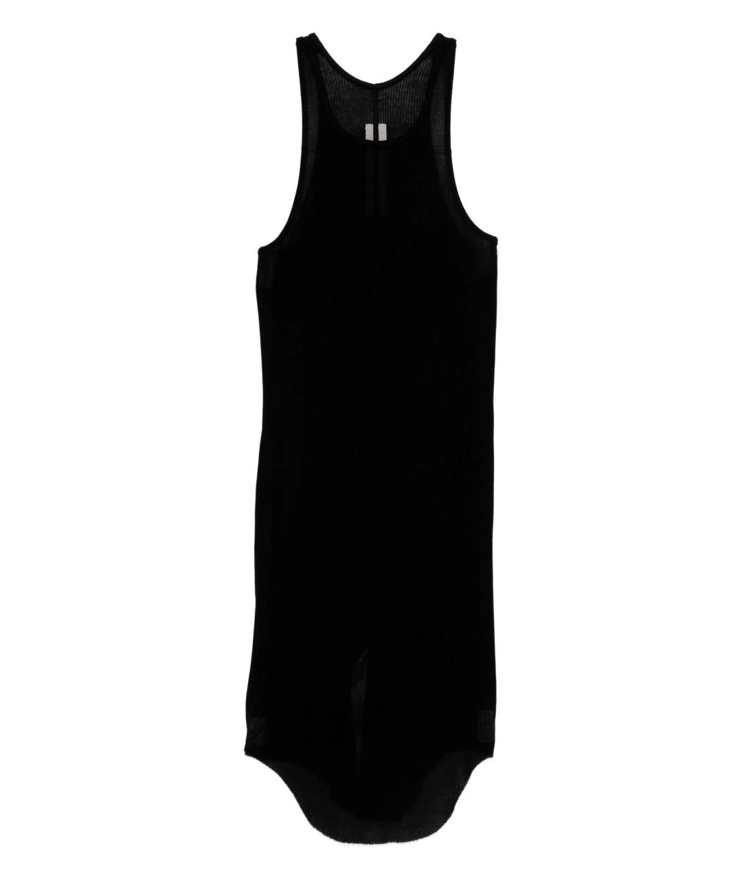 RICK OWENS Черная вискозная майка, фото 1