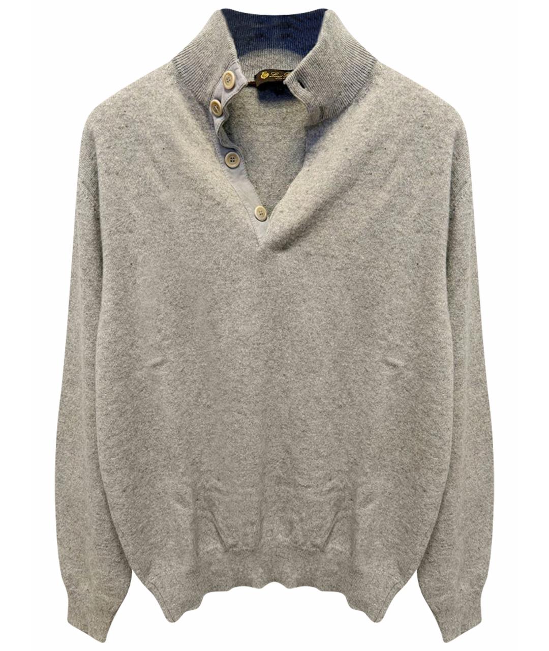 LORO PIANA Серый кашемировый джемпер / свитер, фото 1