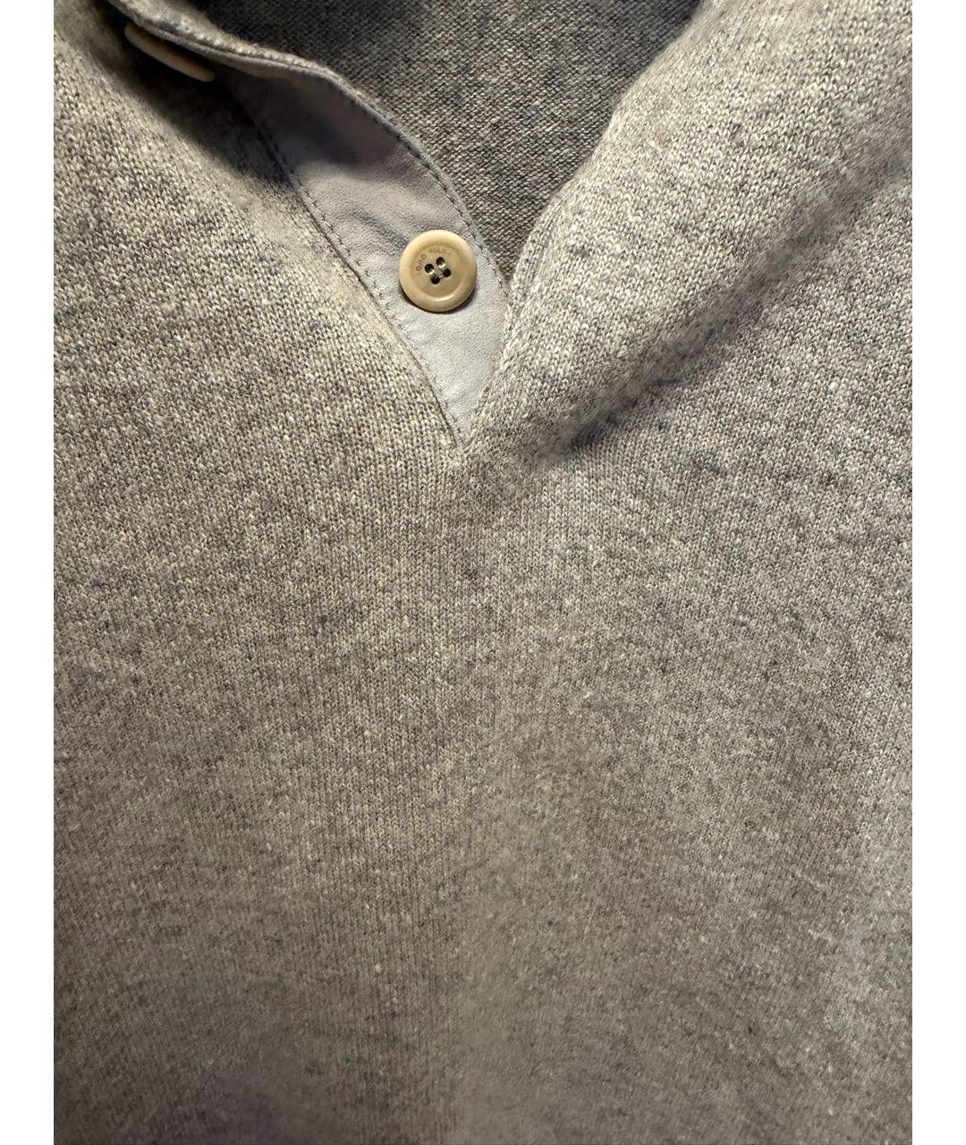 LORO PIANA Серый кашемировый джемпер / свитер, фото 4