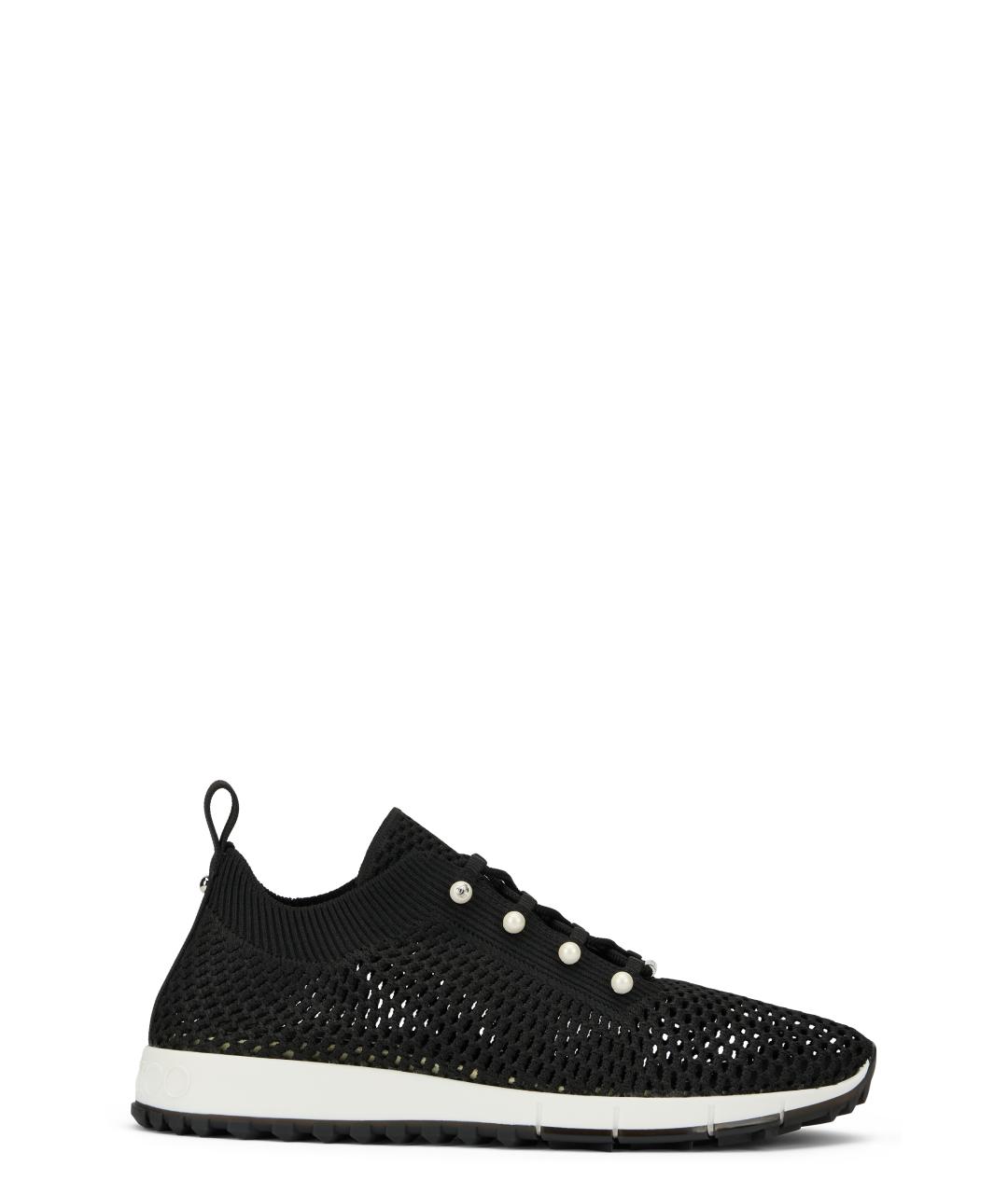 JIMMY CHOO Черные текстильные кроссовки, фото 1