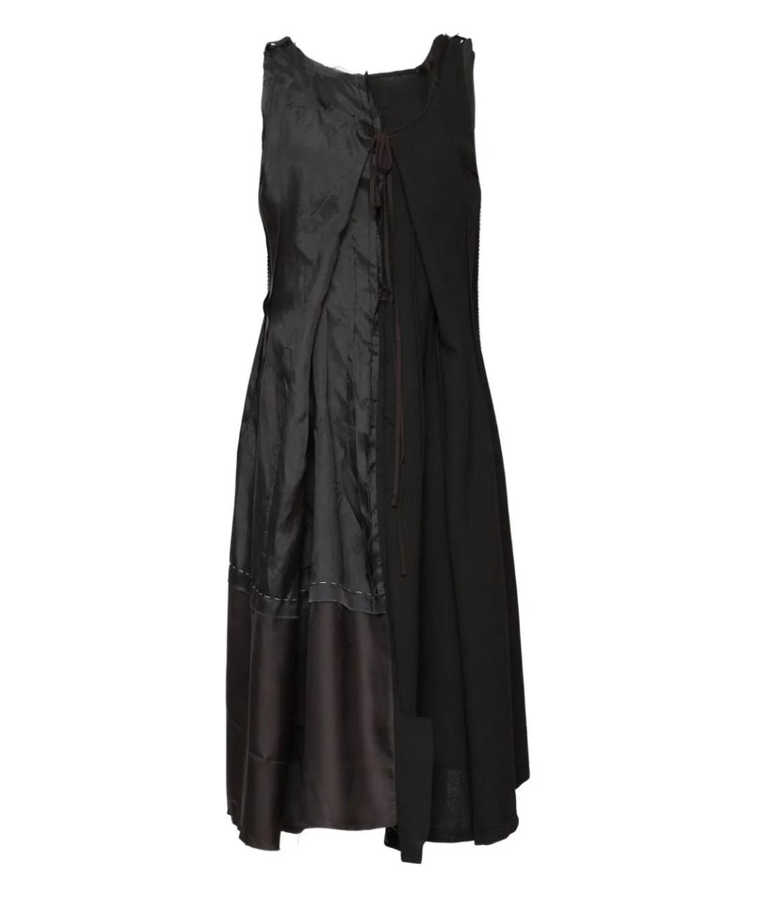 MAISON MARGIELA Черное шерстяное повседневное платье, фото 1