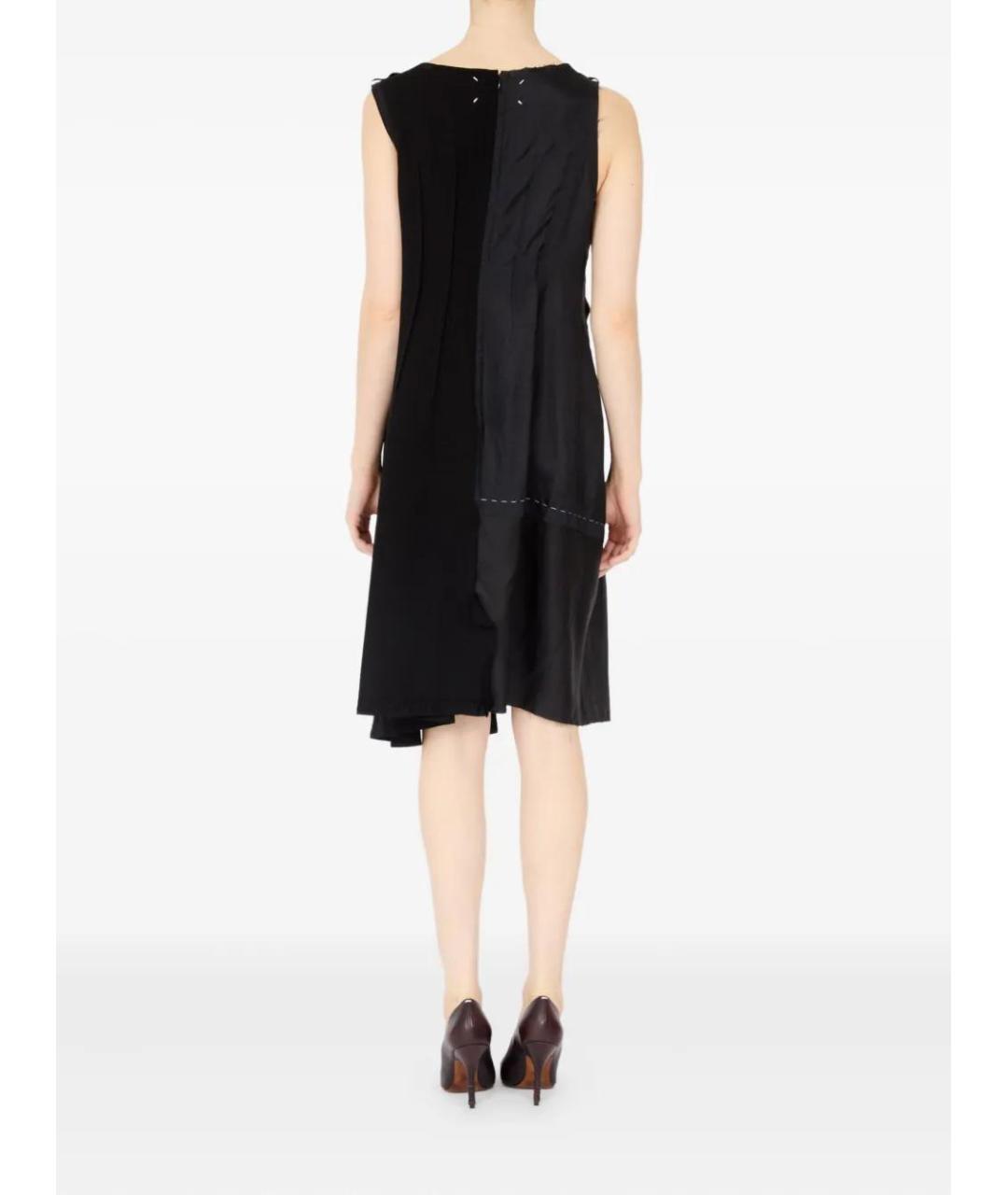 MAISON MARGIELA Черное шерстяное повседневное платье, фото 5