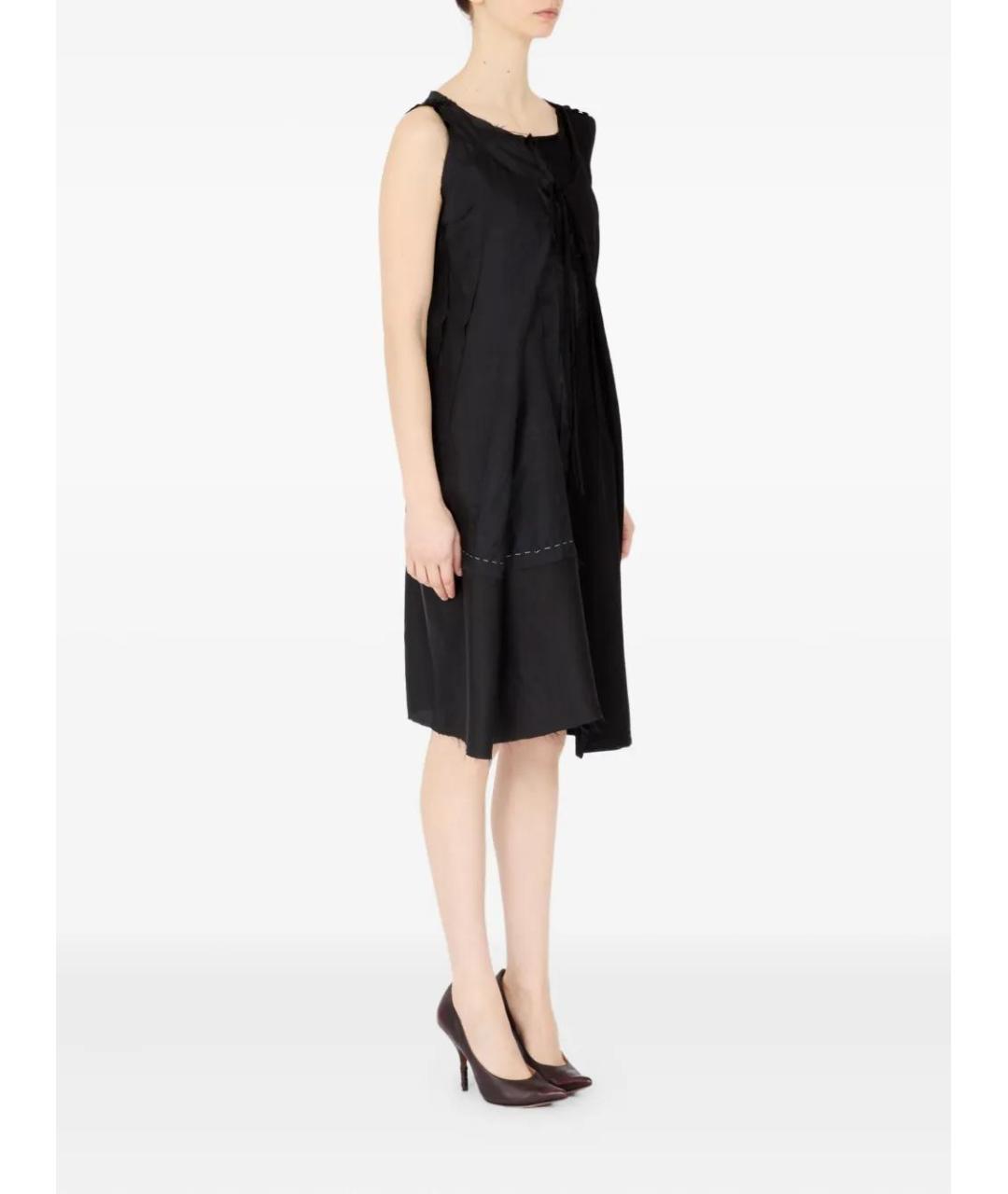 MAISON MARGIELA Черное шерстяное повседневное платье, фото 3