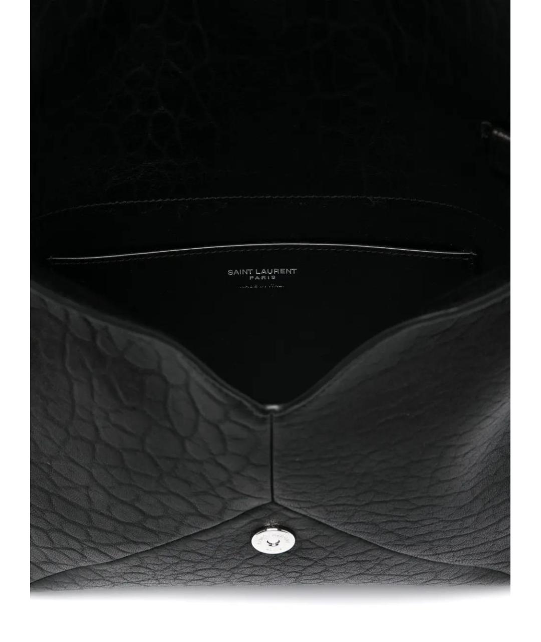 SAINT LAURENT Черная кожаная сумка на плечо, фото 5