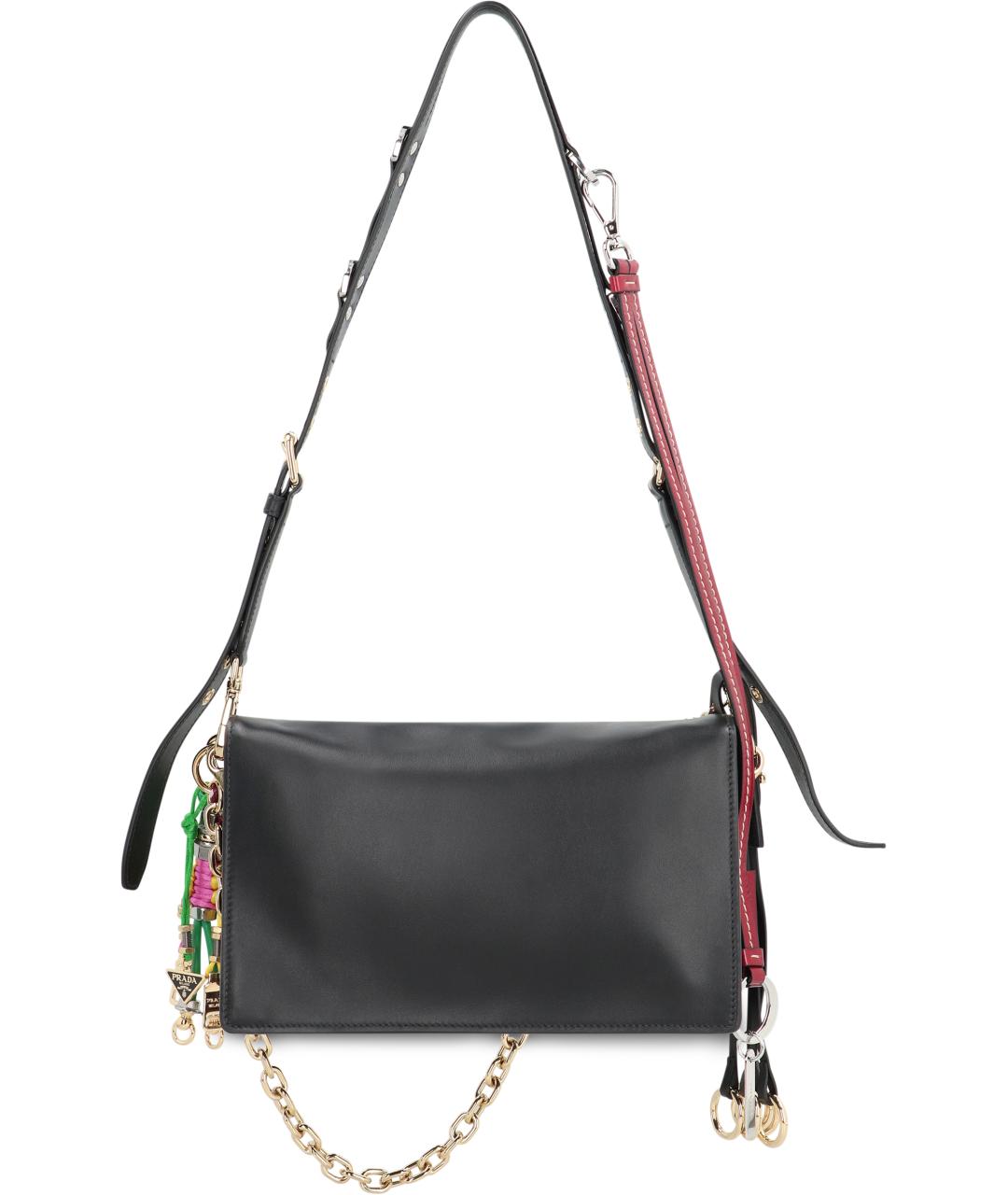 PRADA Черная кожаная сумка через плечо, фото 4
