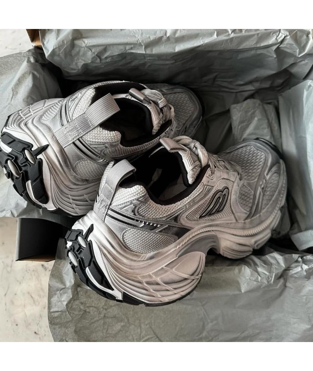 BALENCIAGA Серые текстильные кроссовки, фото 3