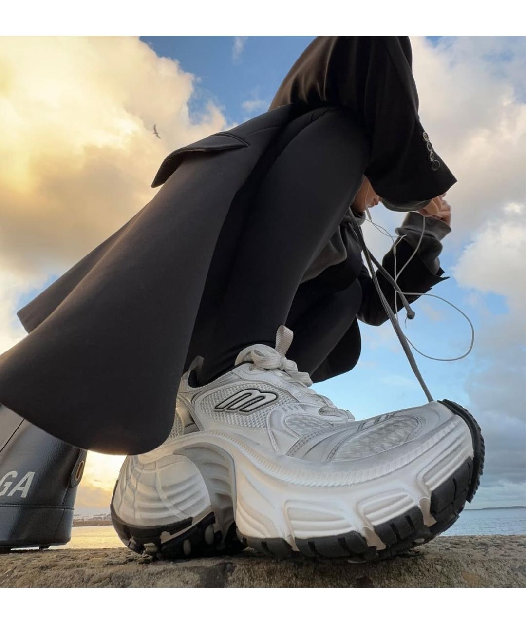 BALENCIAGA Серые текстильные кроссовки, фото 7