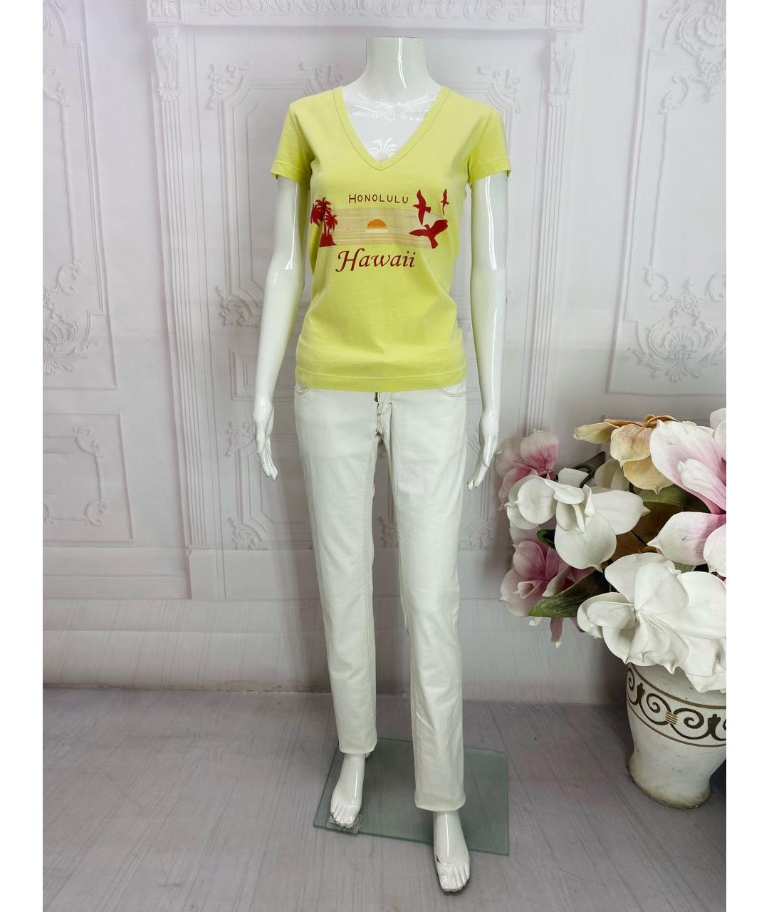 DSQUARED2 Белые хлопко-эластановые прямые джинсы, фото 5