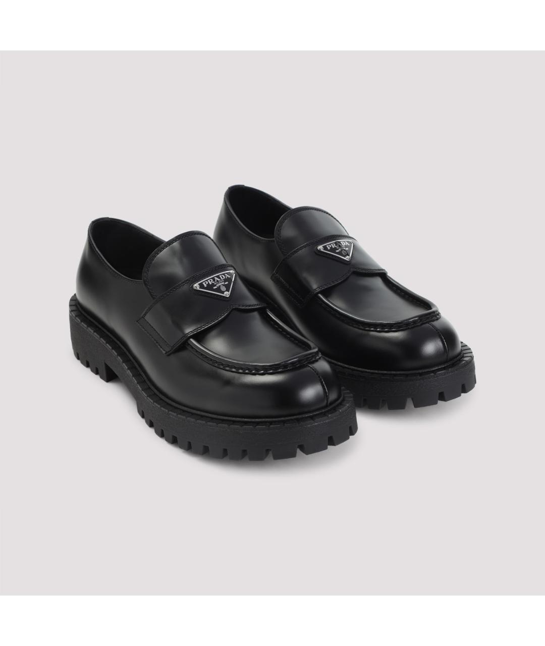 PRADA Черные кожаные лоферы, фото 5