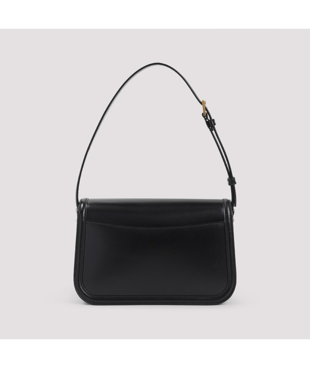 SAINT LAURENT Черная кожаная сумка через плечо, фото 3