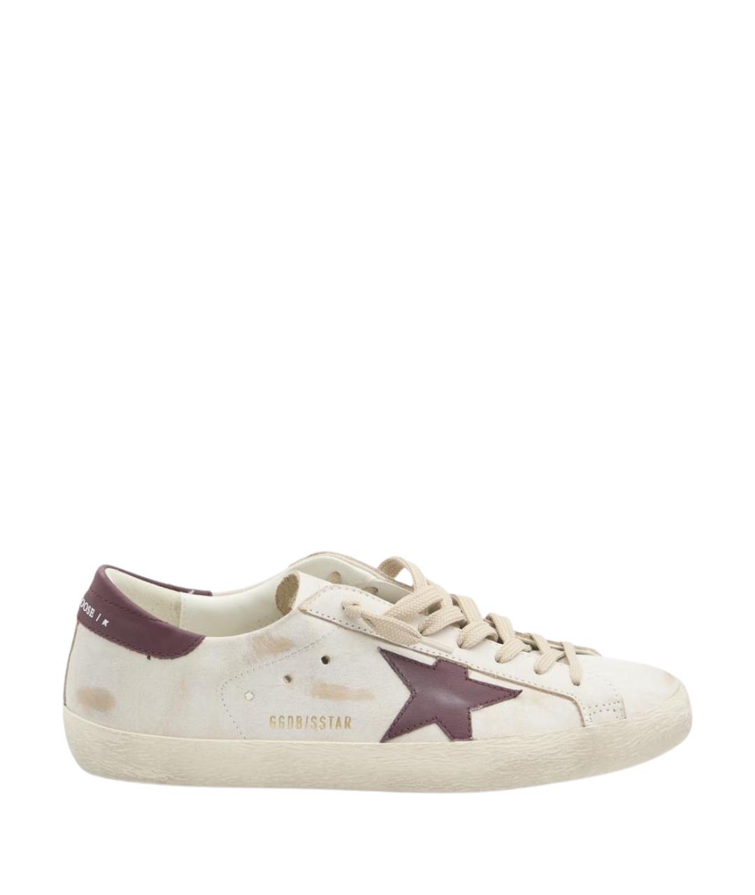 GOLDEN GOOSE DELUXE BRAND Белые кожаные низкие кроссовки / кеды, фото 1
